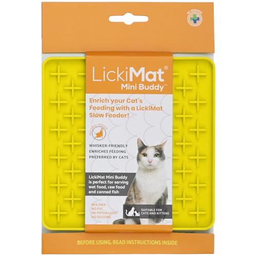 LickiMat Cat Mini Classic – Moderne Fütterung für die ganze Katzenfamilie, langsames Füttern, reduziert Angstzustände, bereichert das Essenserlebnis von LICKIMAT