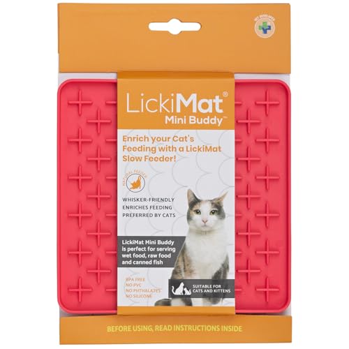 LickiMat Cat Mini Classic – Moderne Fütterung für die ganze Katzenfamilie, langsames Füttern, reduziert Angstzustände, bereichert das Essenserlebnis von LICKIMAT