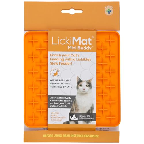 LickiMat Cat Mini Classic – Moderne Fütterung für die ganze Katzenfamilie, langsames Füttern, reduziert Angstzustände, bereichert das Essenserlebnis von LICKIMAT