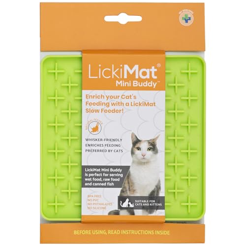 LickiMat Cat Mini Classic – Moderne Fütterung für die ganze Katzenfamilie, langsames Füttern, reduziert Angstzustände, bereichert das Essenserlebnis von LICKIMAT