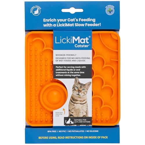 LickiMat Catster Leckmatte für Katzen, Farbe:orange von LICKIMAT