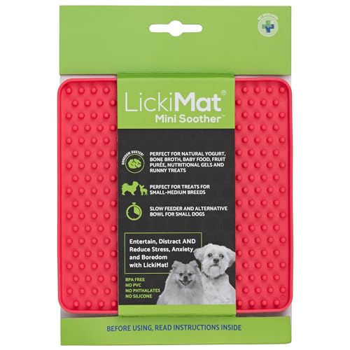 LickiMat Mini Classic Shooter Hundefuttermatte, langsamer Futterspender für Langeweile & Angstlinderung für Hunde, perfekt für Futter, Leckereien, Joghurt & Erdnussbutter, lustige Alternative zu einem von LICKIMAT