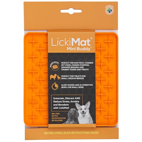 LickiMat Mini Classics – Interaktive Haustier-Futtermatte für Hunde, langsamer Futterspender mit modernem Design, Bereicherung für Familienbindung und Angstlinderung von LICKIMAT