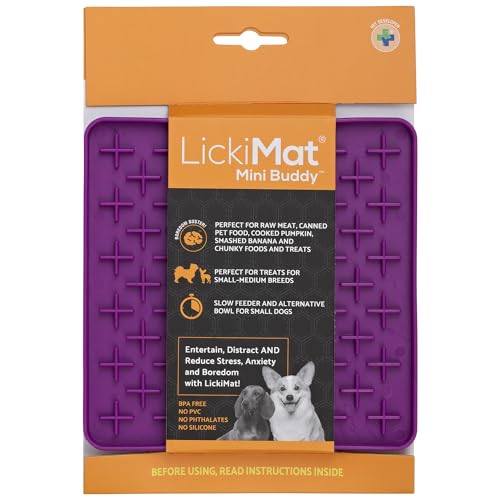 LickiMat Mini Classics – Interaktive Haustier-Futtermatte für Hunde, langsamer Futterspender mit modernem Design, Bereicherung für Familienbindung und Angstlinderung von LICKIMAT