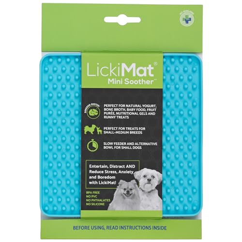 LickiMat Mini Classics – Interaktive Haustier-Futtermatte für Hunde, langsamer Futterspender mit modernem Design, Bereicherung für Familienbindung und Angstlinderung von LICKIMAT