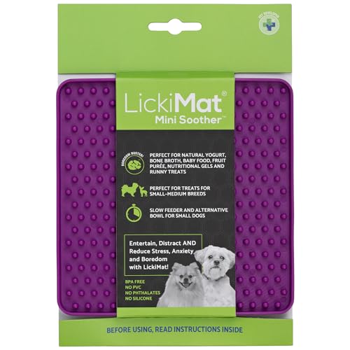 LickiMat Mini Classics – Interaktive Haustier-Futtermatte für Hunde, langsamer Futterspender mit modernem Design, Bereicherung für Familienbindung und Angstlinderung von LICKIMAT