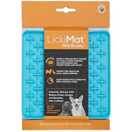 LickiMat Mini Classics – Interaktive Haustier-Futtermatte für Hunde, langsamer Futterspender mit modernem Design, Bereicherung für Familienbindung und Angstlinderung von LICKIMAT