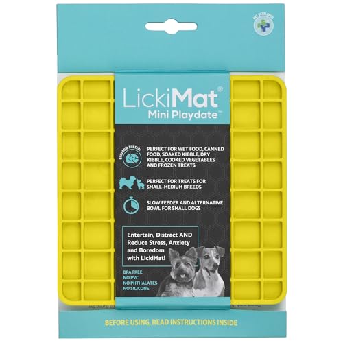 LickiMat Mini Classics – Interaktive Haustier-Futtermatte für Hunde, langsamer Futterspender mit modernem Design, Bereicherung für Familienbindung und Angstlinderung von LICKIMAT