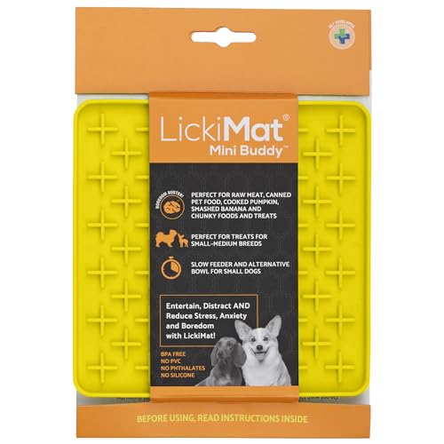 LickiMat Mini Classics – Interaktive Haustier-Futtermatte für Hunde, langsamer Futterspender mit modernem Design, Bereicherung für Familienbindung und Angstlinderung von LICKIMAT