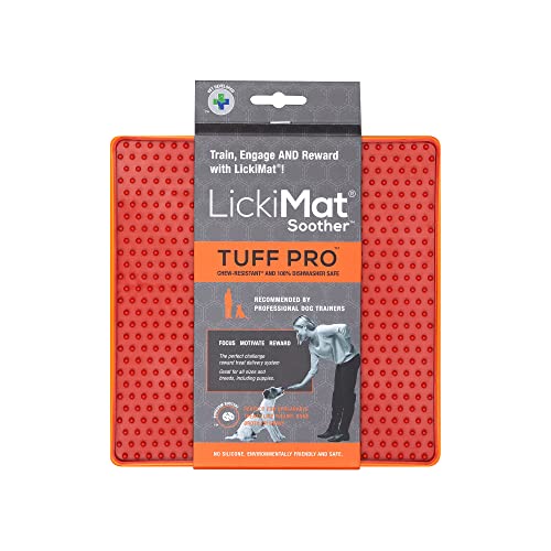 LickiMat PRO Tuff Schnuller für Hunde, robuste Hunde-Leckmatte, ruhiger, Angstlinderung und Alternative zu Puzzle-Spielzeug und Slow Feeder Näpfen Perfekt für Erdnussbutter, Joghurt, gesunde von LICKIMAT