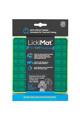 LICKIMAT TUFF Mini Modern Fütterungsfamilie für kleine Hunde: Slow Feeder, Treat Dispenser, Haustierfutterschale von LICKIMAT