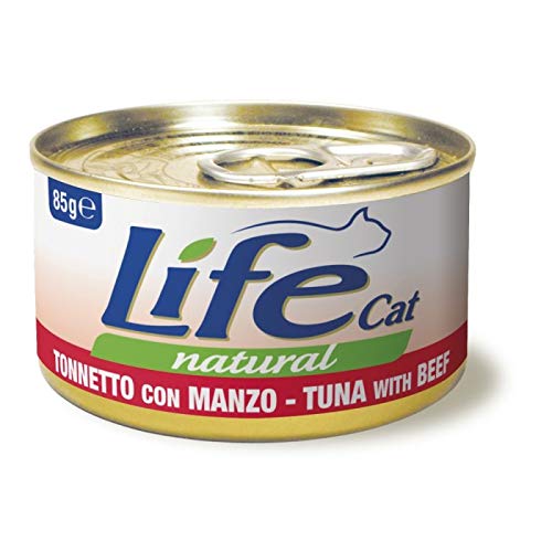 Life Cat Natural Thunfisch mit Rindfleisch, Dose 85g von LIFE PET CARE