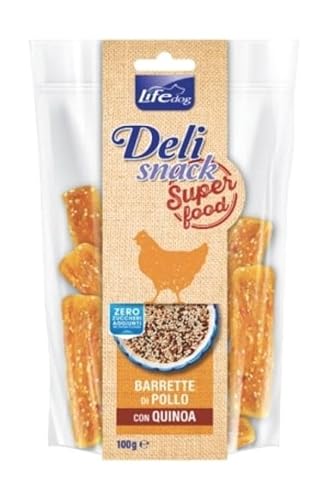 DELISNACK SUPERFOOD BARRETTE DI POLLO CON QUINOA. 100GR von Life