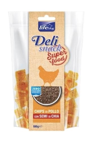 DELISNACK SUPERFOOD BARRETTE DI POLLO CON SEMI DI CHIA. 100GR von Life