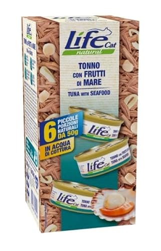 LIFE CAT MULTIBOX TONNO E FRUTTI DI MARE. 6X50GR von LIFE