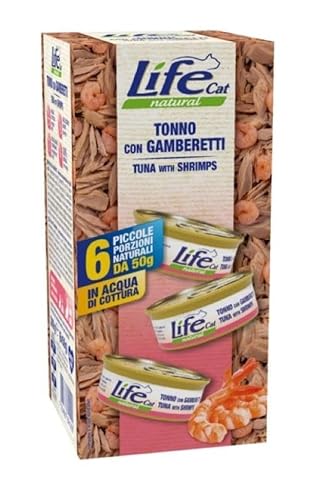 LIFE CAT MULTIBOX TONNO E GAMBERETTI. 6X50GR von Geakv