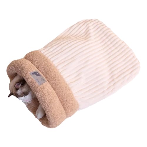 LIFECOSM Cat Winter Sleeping Bag, Cat Sleeping Bag,Soft Plush Large Cat Sack,Cat Winter Sleeping 360° Wrap,Self Warm Cat Bed, for Indoor Cats and Small Dogs von LIFECOSM