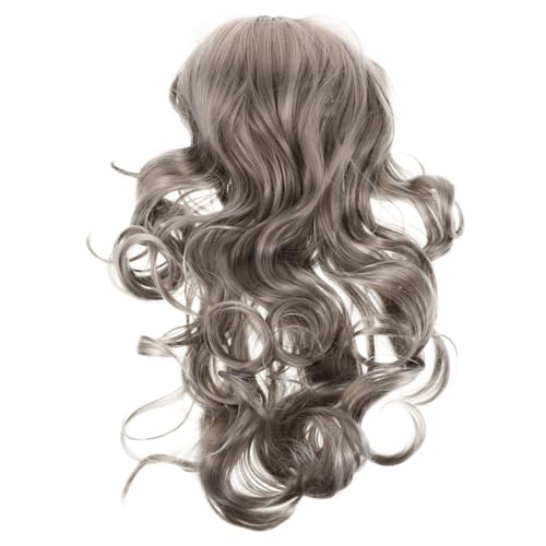 LIFKOME Oma Graue Perücke Wellige Perücken Für Frauen Lockige Perücke Für Damen Haarperücken Für Frauen Partyperücken Für Frauen Cosplay-perücke Dame Perücke Hochtemperaturdraht Light Grey von LIFKOME