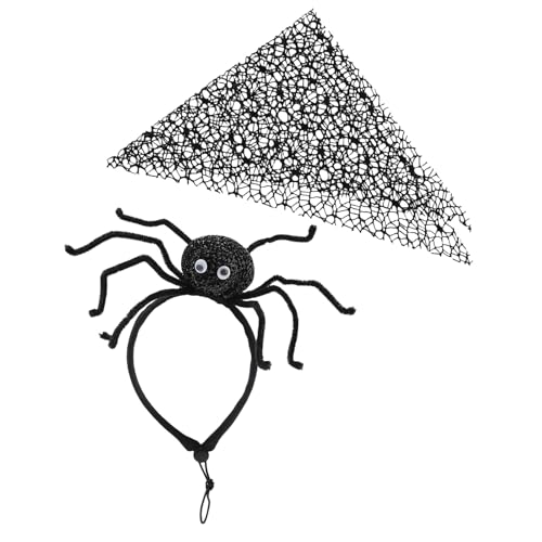 Halloween-Kostüm für Haustiere, Hund, Katzen, Halstuch, Spinnennetz-Halsband, Schal, Geburtstagsbedarf, Bandana, weich, dreieckig, Halloween-Kostüm, lustige Kleidung Halloween-Kostüm für Haustiere, Hund, Katzen, Halstuch, Spinnennetz-Halsband, Schal, Geburtstagsbedarf, Bandana, weich, dreieckig, Halloween-Kostüm, lustige Kleidung von LIGSLN