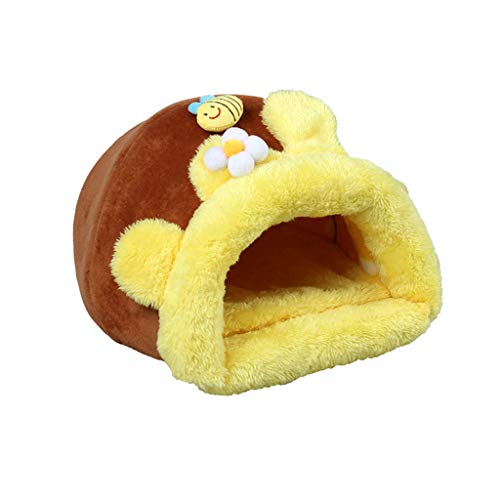 LIGSLN Igel Snuggle Fleece-Bett, Käfig, Hamster, Chinchilla, Bett, Haus für Eichhörnchen, Hamster, Hängematte, Banane von LIGSLN