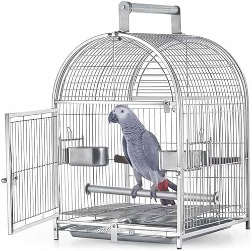 Papageienkäfig Sittichkäfig Schmiedeeisen Vogelträger Papagei Vogelkäfig Edelstahl Atmungsaktiv Reisekäfig geeignet für extra kleine Finken Zoo Liebesvogel für Sittiche, Lovebirds, African Grey, von LIJBDDM