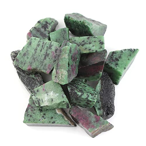 LIJUCAI 100 g Bulk Lots Roher rauer Kristallquarz Natürlicher Stein Amethyst Citrin Fluorit Mineralexemplar Gartendekoration, roter grüner Stein von lightclub