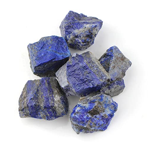 LIJUCAI 100 g Bulk Lots roher rauer Kristallquarz Naturstein Amethyst Citrin Fluorit Mineralexemplar Gartendekoration, Lapislazuli von lightclub