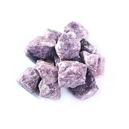 LIJUCAI 100 g Bulk Lots roher rauer Kristallquarz Naturstein Amethyst Citrin Fluorit Mineralexemplar Gartendekoration, lila Glimmerstein von LIJUCAI