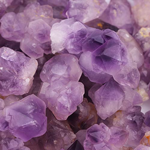 LIJUCAI 100 g Bulk Lots roher rauer Kristallquarz natürlicher Stein Amethyst Citrin Fluorit Mineralexemplar Gartendekoration, 2,5, 4 cm Amethyst von LIJUCAI