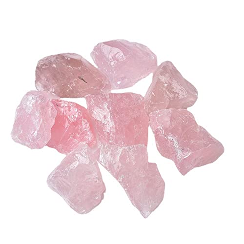 LIJUCAI 100 g natürliche Rosenquarz-Kristalle, grober Kies, Glücksstein, Mineralien, Mustersteine ​​für Aquarien für Fisch-Heimdekoration, 100 g, 2,3 cm von lightclub