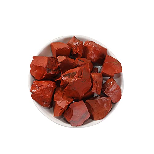 LIJUCAI 100 g natürlicher roter Jaspis, raue Steine, Mineralproben, Rohe Kristalle, unregelmäßige Form, Stein für Aquarium, China von LIJUCAI