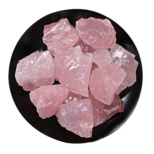 LIJUCAI 100 g rosa Rosenquarz natürlicher roher rauer Kristallmineralstein, 100 g von LIJUCAI