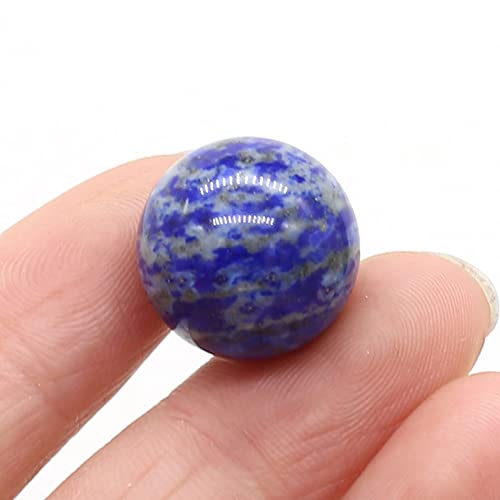 LIJUCAI 16 mm runder natürlicher Kristallquarz-Transferball polierte Edelsteinperlen Energieexemplar DIY Schmuck Wohnkultur Handwerk, Lapislazuli, 1 Stück (16 x 16 mm) von lightclub