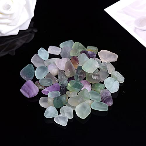 LIJUCAI 50/100 g Natürlicher Kristall-Amethyst-Achat, unregelmäßiges Mineral, Heilstein, Kies, geeignet für Aquarium-Wohnkultur, bunter Fluorit, 100 g von LIJUCAI