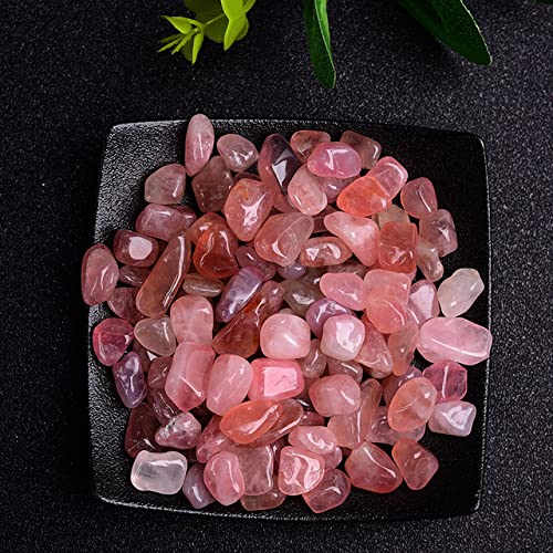 LIJUCAI 50/100 g natürlicher Kristall-Amethyst-Achat, unregelmäßiges Mineral, Heilstein, Kies, geeignet für Aquarium-Heimdekoration, Erdbeerkristall, 100 g von lightclub