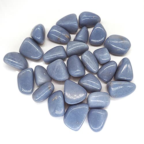 LIJUCAI Natürlicher Blauer Trommelstein, Heilkristall, Quarz, Mineral, Energie-Edelstein-Dekoration, für DIY-Schmuckherstellung, 10 g (1 Stück) von LIJUCAI