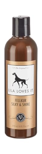 LILA LOVES IT Fellkur Silky & Shine - Natürliche Pflege für EIN glänzendes Hundefell & exzellente Kämmbarkeit, regeneriert pflegebedürftige Haut, mit Aloe Vera & Jojobaöl, 250ml von LILA LOVES IT