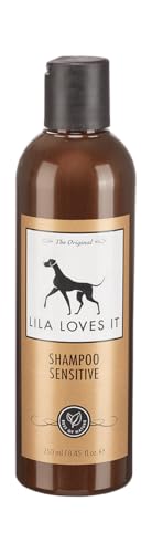 LILA LOVES IT Shampoo Sensitive für Hunde – Hundeshampoo mit Aloe Vera, Mandelöl, Ringelblume und Kamille, spendet Feuchtigkeit, wirkt beruhigend und rückfettend, 250 ml von LILA LOVES IT