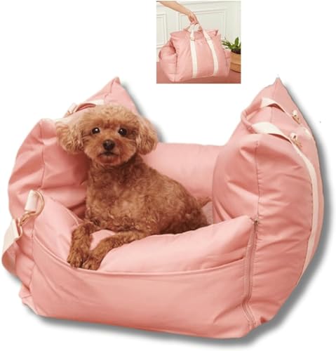 Hund Auto Rückbank，Autositz for Hunde, Tasche Wasserdicht – Welpen-Autositz – Hundebett for Auto – Haustier-Autositz – Haustier-Reisebett for Auto – Vordersitz-Hunde-Autositz – Kleiner Hunde-Autositz von LILIXINGSH