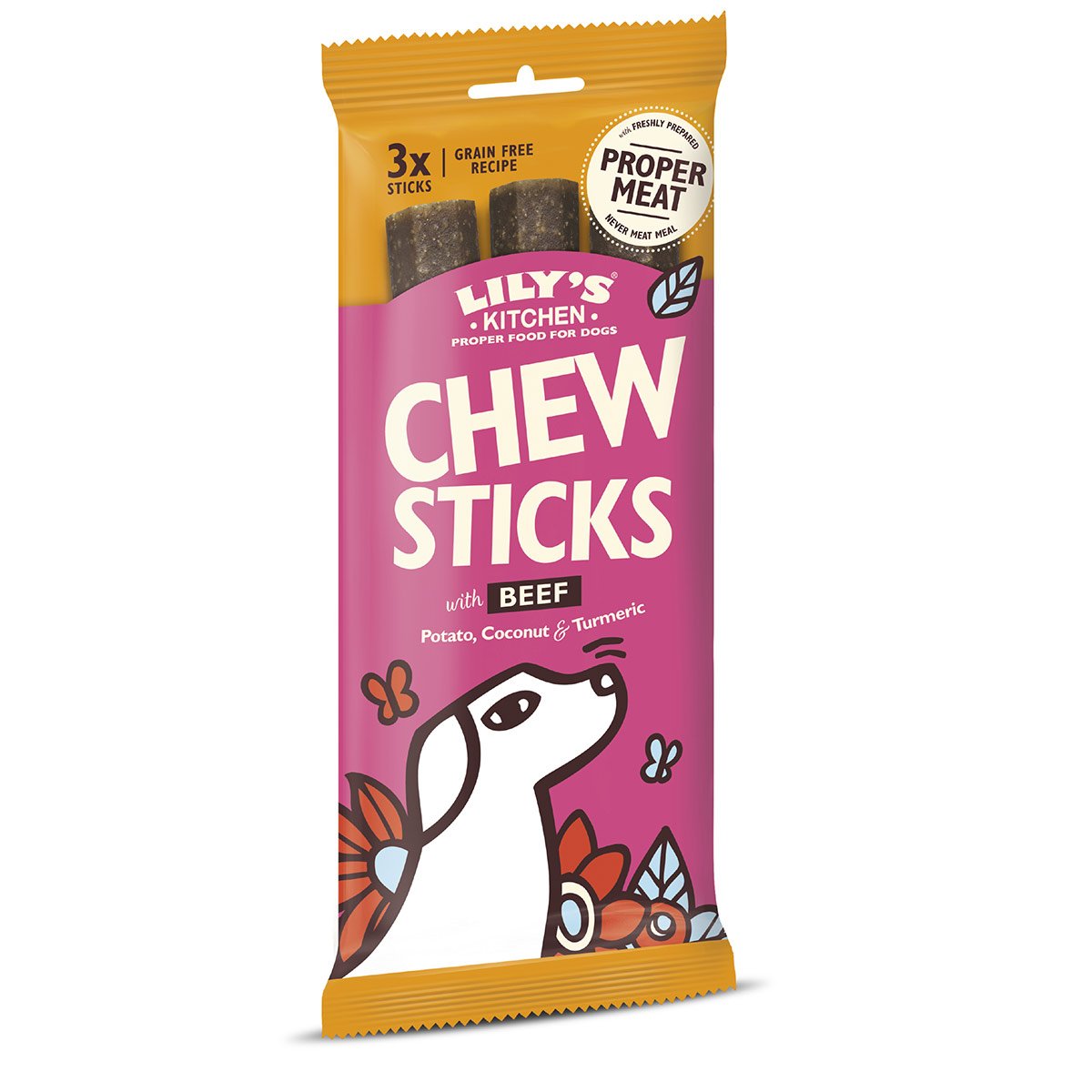 LILY'S KITCHEN Dog Chew Sticks Rind 120g von LILY'S KITCHEN