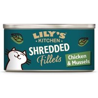 LILY'S KITCHEN Nassfutter Katze Adult Shredded Fillets Huhn & Muschel 48x70 g von LILY'S KITCHEN