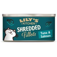 LILY'S KITCHEN Nassfutter Katze Adult Shredded Fillets Thunfisch & Lachs 48x70 g von LILY'S KITCHEN