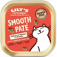 LILY'S KITCHEN Nassfutter Katze Adult Smooth Patè Lachs, Huhn und Garnelen 38x85 g von LILY'S KITCHEN