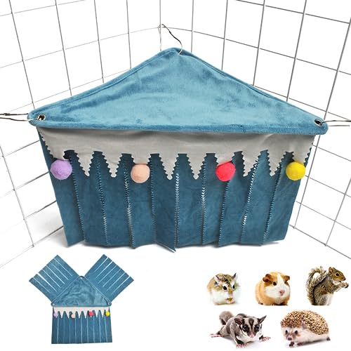 LIMEOW Guinea Pig Hideaway Hammock Small Animal Tent Hideaway for Small Animals Hamster Tent Hammock Cages Decoration Accessories for Guinea Pigs Chinchilla Hedgehog Rat Squirrel Ferret Rabbit(Blue) von LIMEOW