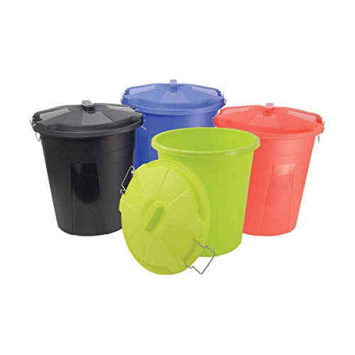 Lincoln Dustbin and Lid 50L Bucket One Size Black von LINCOLN