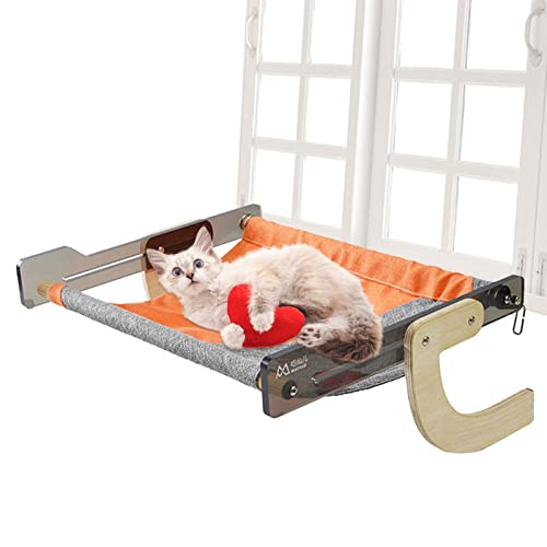 LINGJIONG 10 Pcs Katzenhängematte für Fenster | Katzenfensterbarsch | Platzsparendes Katzenbett, Katzenfenster-Sitzstange, Sicherheits-Katzenregale Platzsparender, am Fenster montierter Katzensitz von LINGJIONG