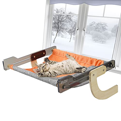 LINGJIONG 3 Pcs Katzenhängematte - Katzen-Fenster-Hängematte,Großes, stabiles, platzsparendes Katzenbett, Katzenruhesitz, hält große Katzen im Innenbereich und bietet EIN Rundum-360°-Sonnenbad von LINGJIONG