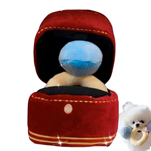 LINGJIONG Diamond Interaktives Hundespielzeug - Plüsch-Hundespielzeug Love Diamond Case Stuffed Pet Chew Toy - Langlebiges Plüsch-Kauspielzeug für kleine, mittelgroße Hunde zum Trainieren und Spielen von LINGJIONG