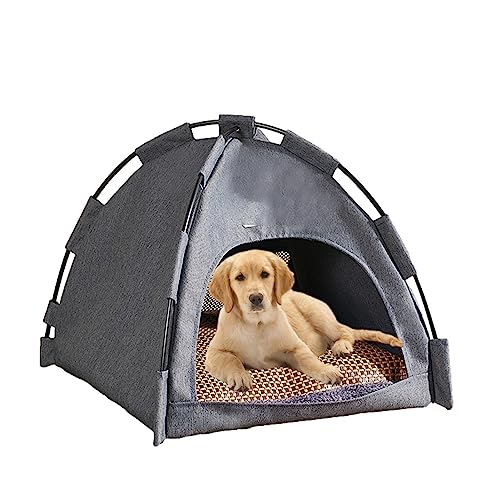 LINGJIONG Haustier-Tipi - Outdoor-Hundehütte Tragbare Hundehütten - 42 * 42 * 38C Welpen Tipi Katze Bett Waschbar Hund Tipi Zelt Für Katze, Hund von LINGJIONG