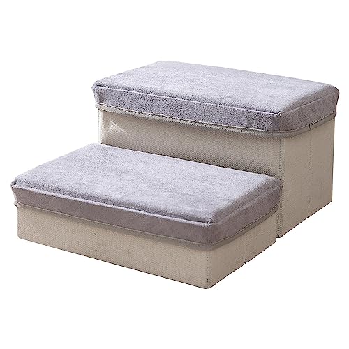 LINGJIONG Home Faltbare Haustiertreppe,Haustiermöbel Katzenleiter Hund Untenleitern - Hundestufen, Haustierleiter, Rampe, Haustierrampe, Treppe für Sofa, Stuhl von LINGJIONG